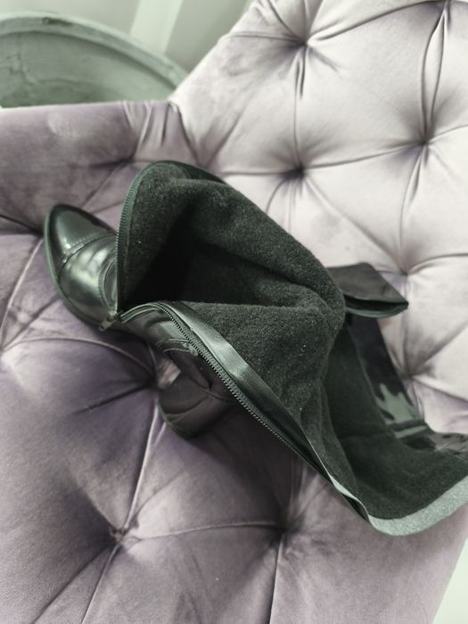 Cizme înalte de damă din piele naturală