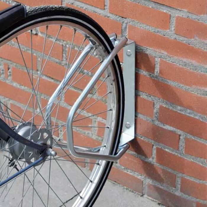 Стенна паркинг стойка за градски велосипед MARTAR Стоманена, Сребриста