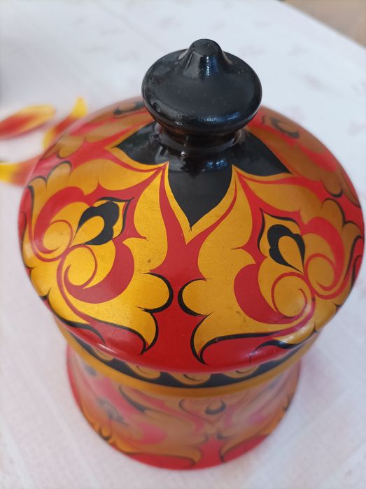 Дървен сет  ХОХЛОМА за декорация или използване