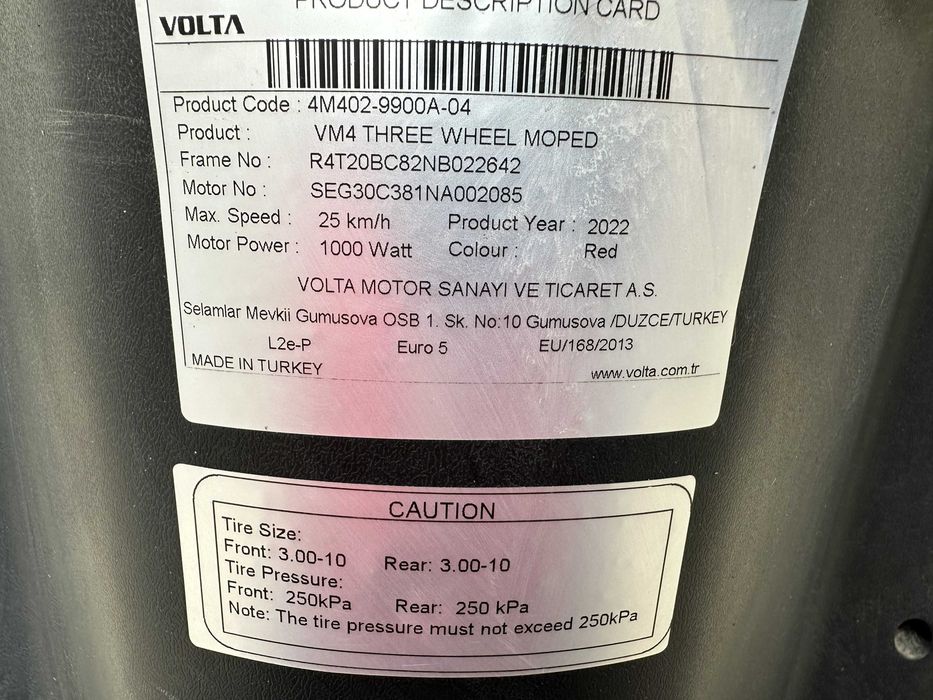 Vand triciclu electric