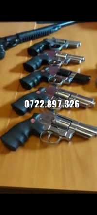 Pistol 7,5 jouli , revolver 2,5 inch replică airsoft Co2 sport