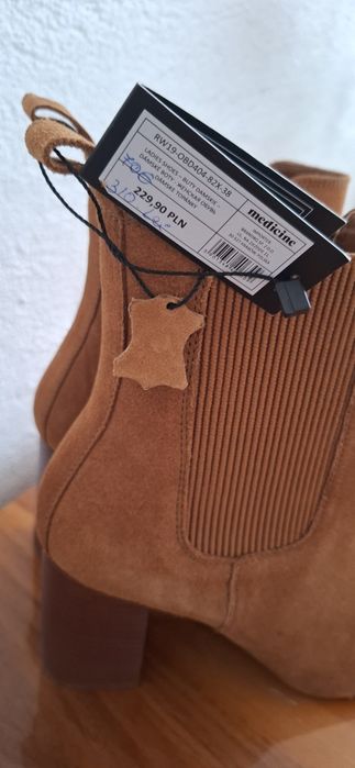 Botine  piele naturală întoarsă  Medicine