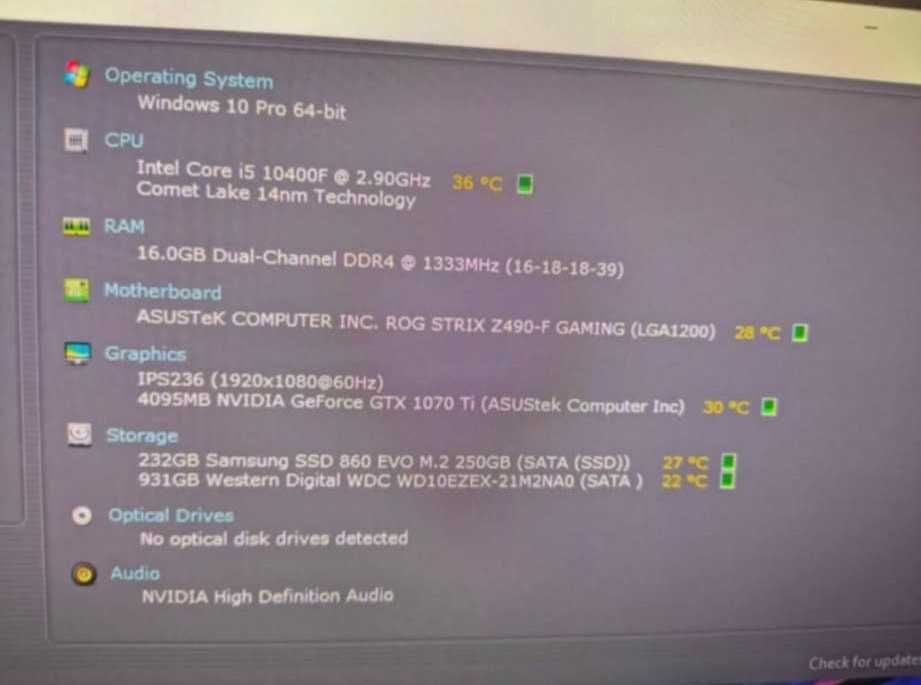 Placa video ASUS GTX1070 TI / HD7950