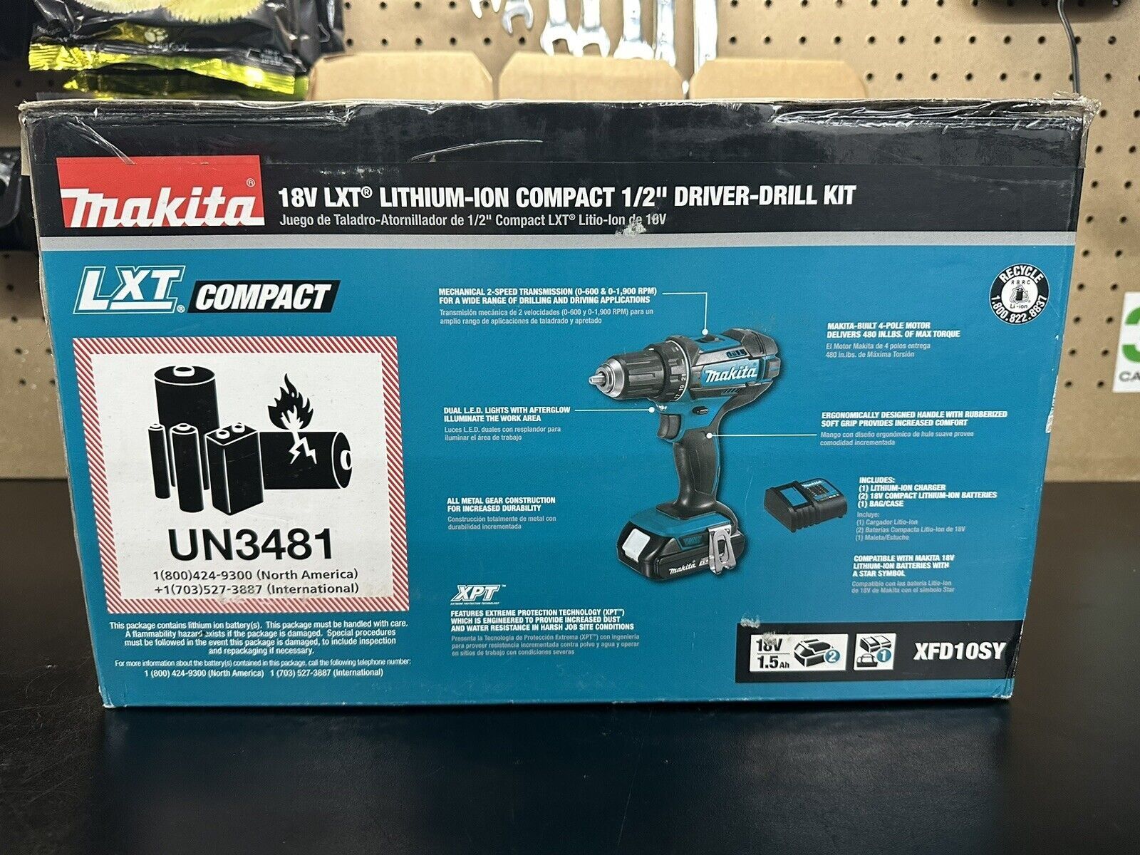 НОВЫЙ комплект дрели-шуруповерта Makita XFD10SY 18 В с 2 АККУМУЛЯТОРАМ