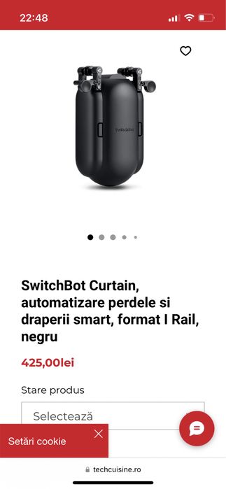 Smartbot pentru draperii/perdele, accesoriu robot. App + voice control