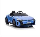 Акумулаторна кола Audi e-Tron 12V с кожена седалка и отварящи се врати