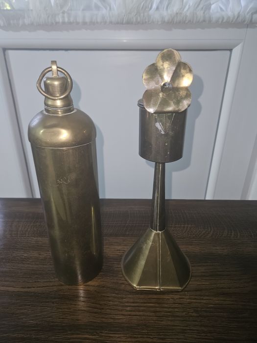 Lampă cu ulei + sticlă de apă caldă din cupru