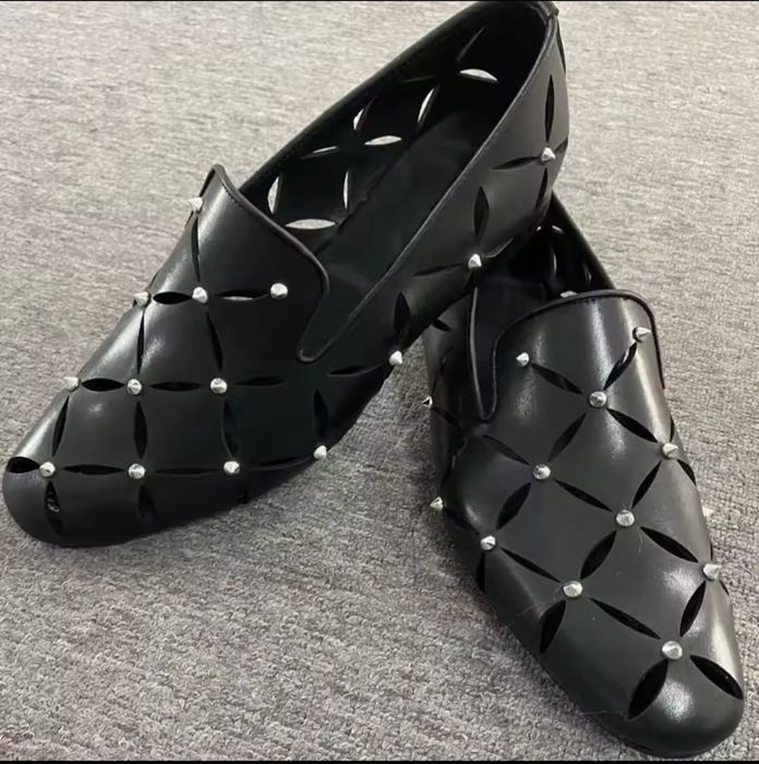 Pantofi Piele Versace Perforati cu Tinte / UNICAT