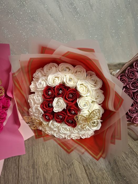 Buchete de trandafiri  parfumati din sapun