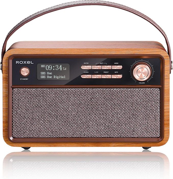 Boxă portabilă stereo Roxel Retro D1 DAB/DAB digital-radioFM ,sigilat