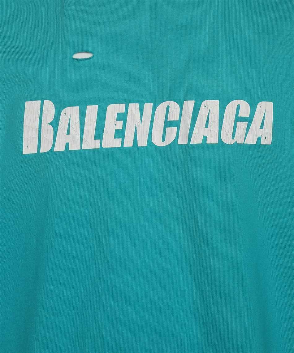 BALENCIAGA Destroyed Flatground Logo Oversized Тениска size XS и M