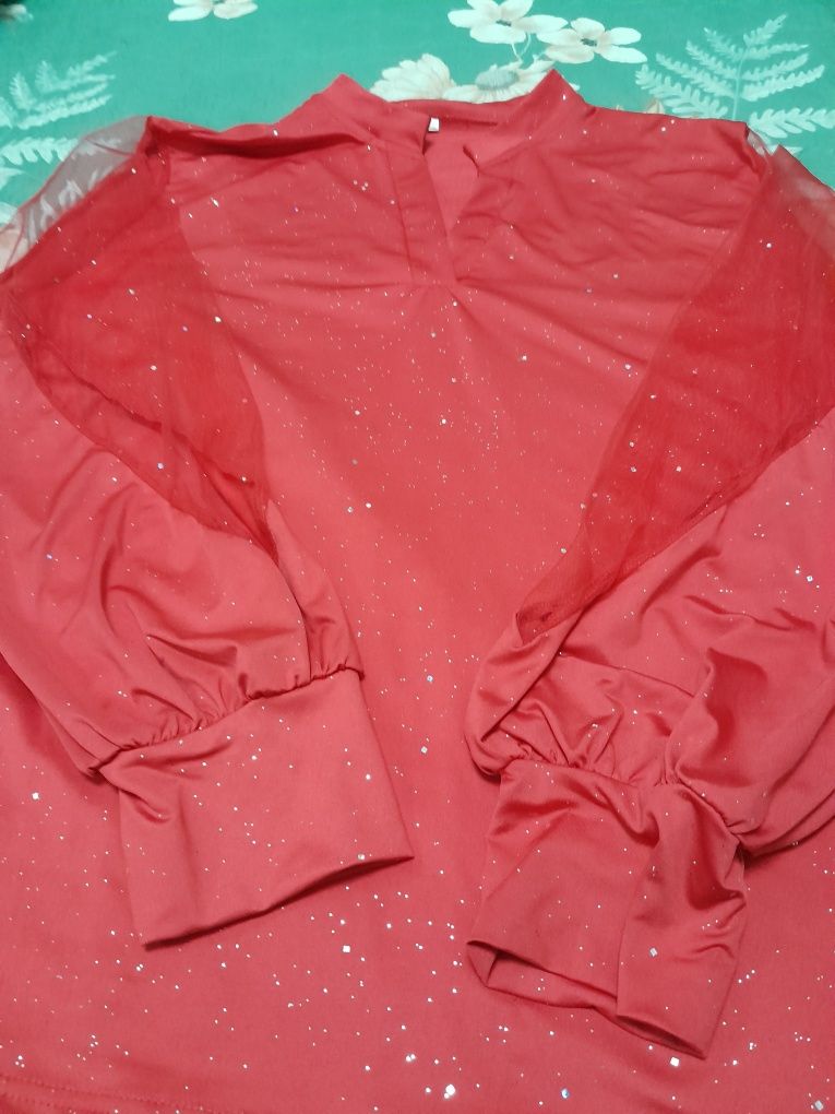 Bluza cu mâneci transparenta