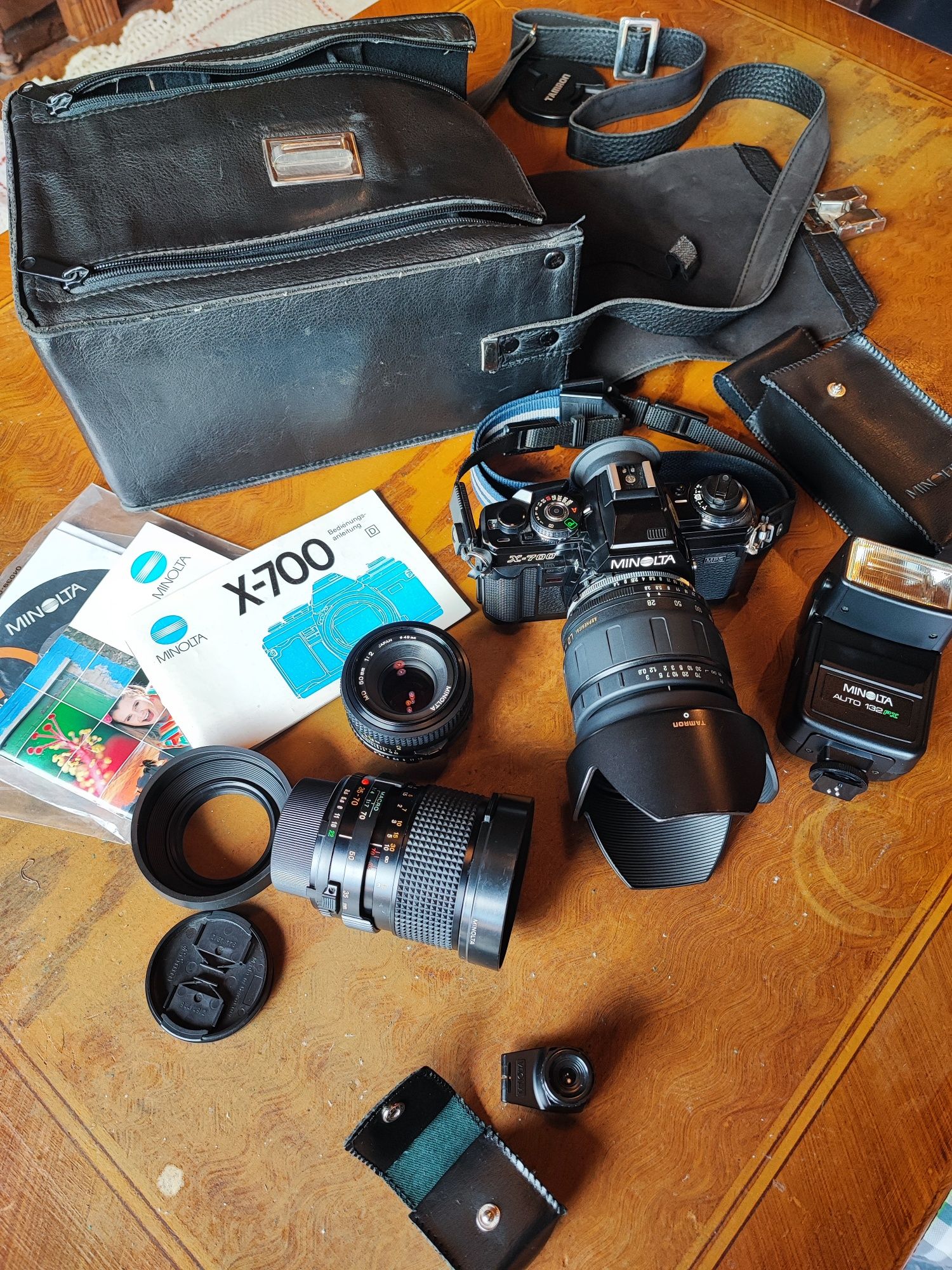 Aparat foto Minolta X-700 MPS + 3 obiective - kit full - excepțional