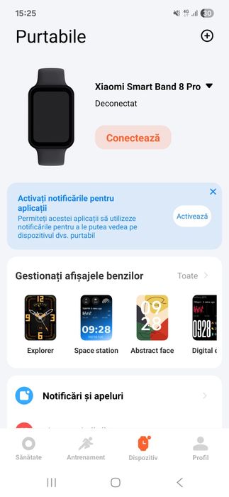 Ceas xiaomi smart band 8 pro in stare perfecta d functionare