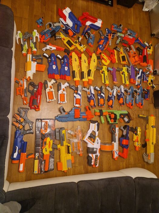 Coolectie nerf 62 de bucati fornite nstrike vortex electrice etc