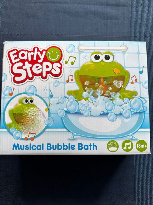 Музикална жаба за сапунени балончета, играчка за баня