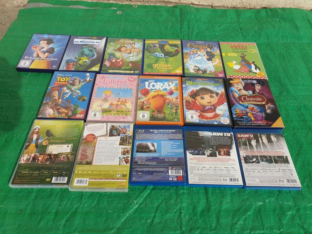 Lot 16 dvd-uri originale cu filme Animatie 13 buc+3 filme diverse