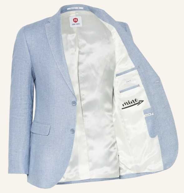 Sacou blazer s;lim 46 S de lux Club Of Gents NOU 100% linen in