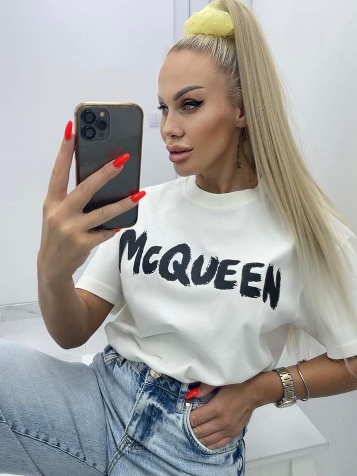 Дамски тениски памук права кройка t shirt woman over size