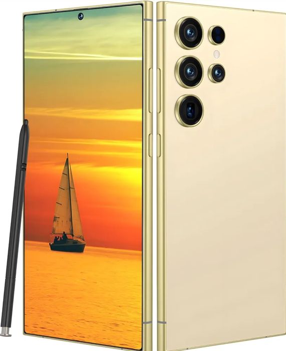 Смартфон I24 Ultra 5G 256 GB Gold + писалка + подарък кейс