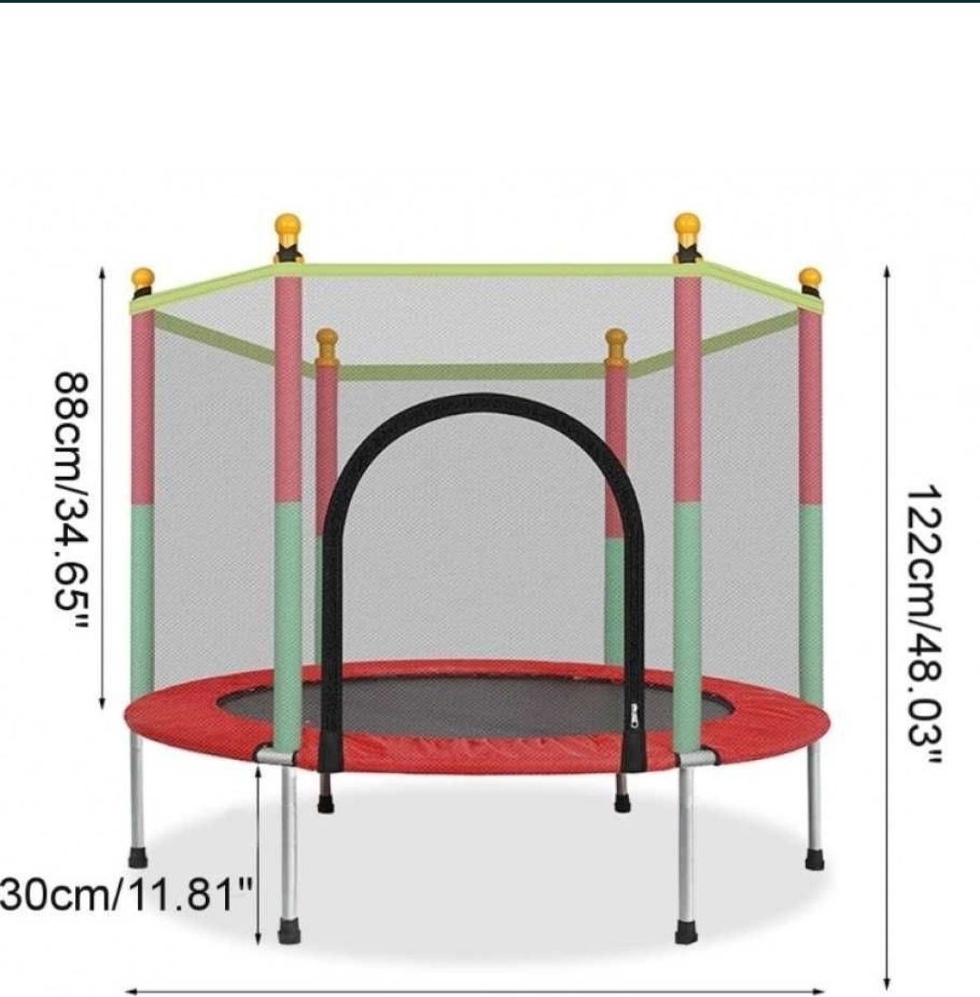 ПРОМО Детски Батут с мрежа 140см Промоция Супер качество и цена Чисто
