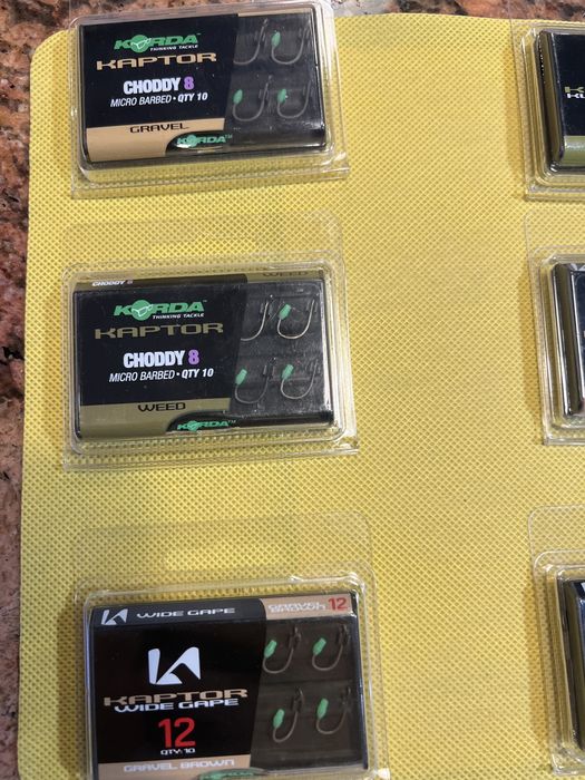 Korda kaptor carlige pescuit -9 cutii la pret de 5 noi !