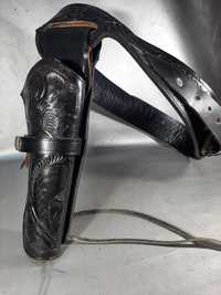 Curea pt pistol western cowboy made in Mexico piele