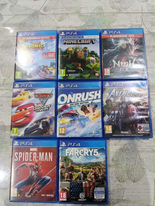 Плейстейшън 4 про 1 терабайт и 8 игри + Волан
