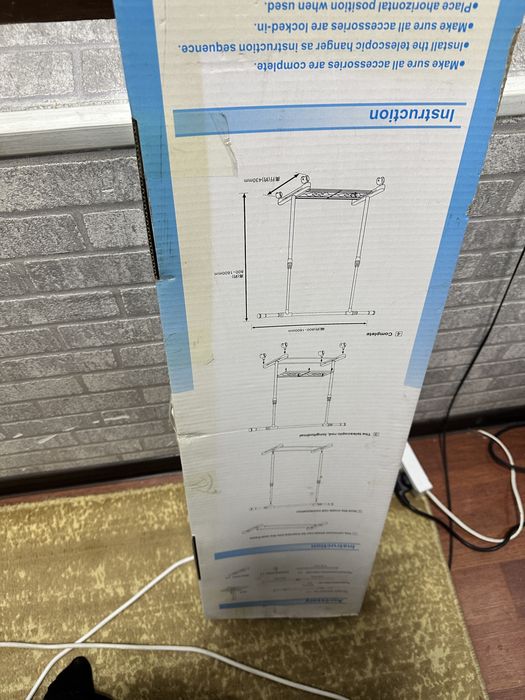 Garderob, kiyim ilgich, mustahkam temirli