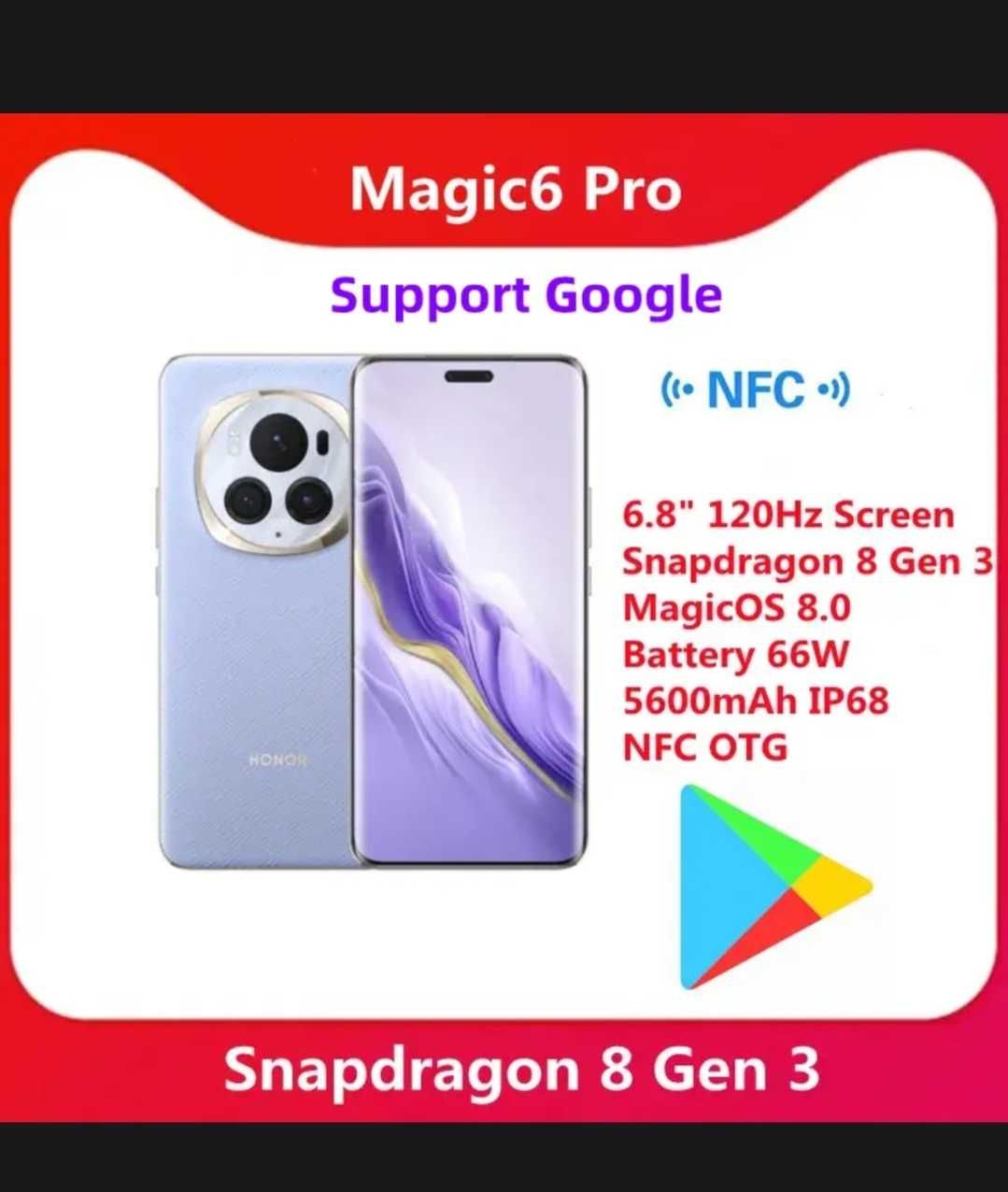 Honor Magic 6 Pro 512/16, Snapdragon 8 Gen3