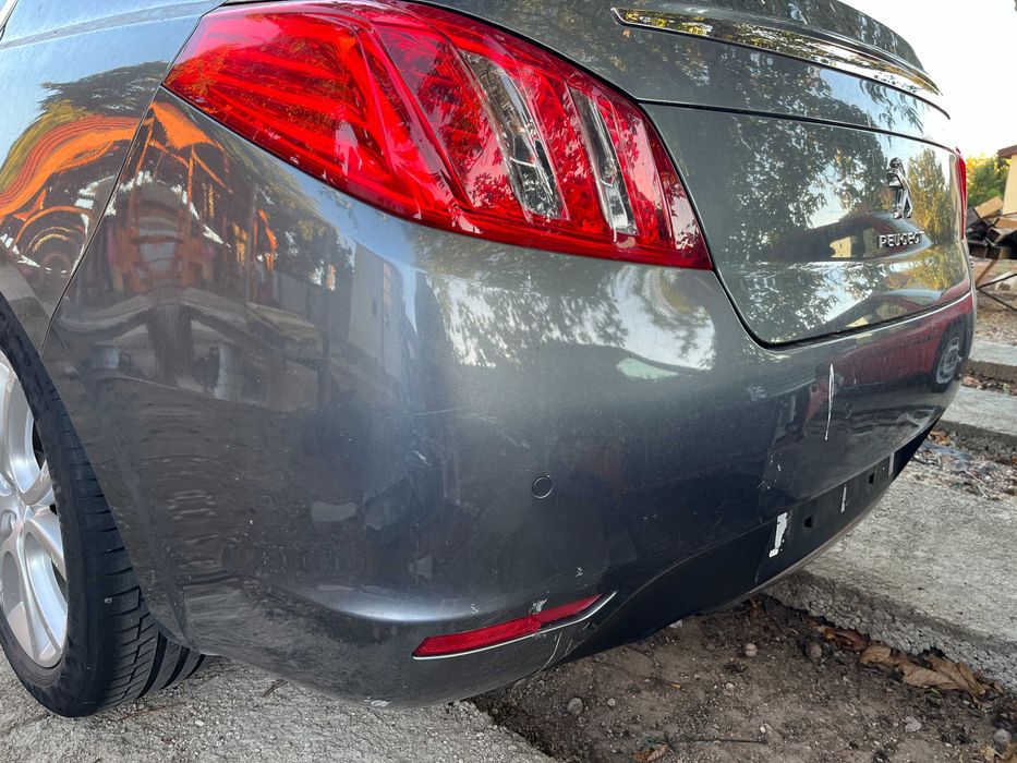 Багажник Задна броня ТЪМНОСИВ МЕТАЛИК Стопове Peugeot Пежо 508 pejo