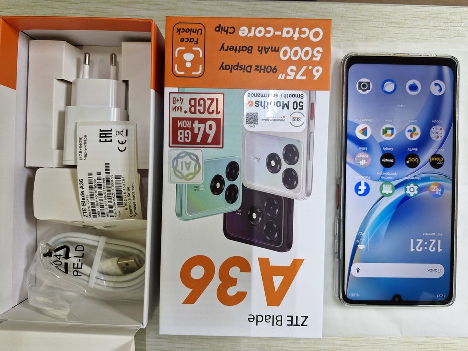 Продам НОВЫЙ телефон ZTE Blade A36, 64 gb, в коробке за 35000 тг.