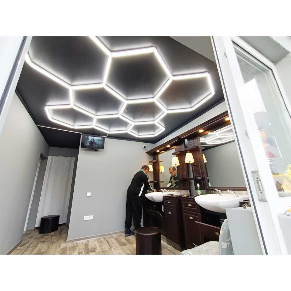 Lumini LED HEXAGONALE 235cmx164 cm Barber Shop,garaj,salon