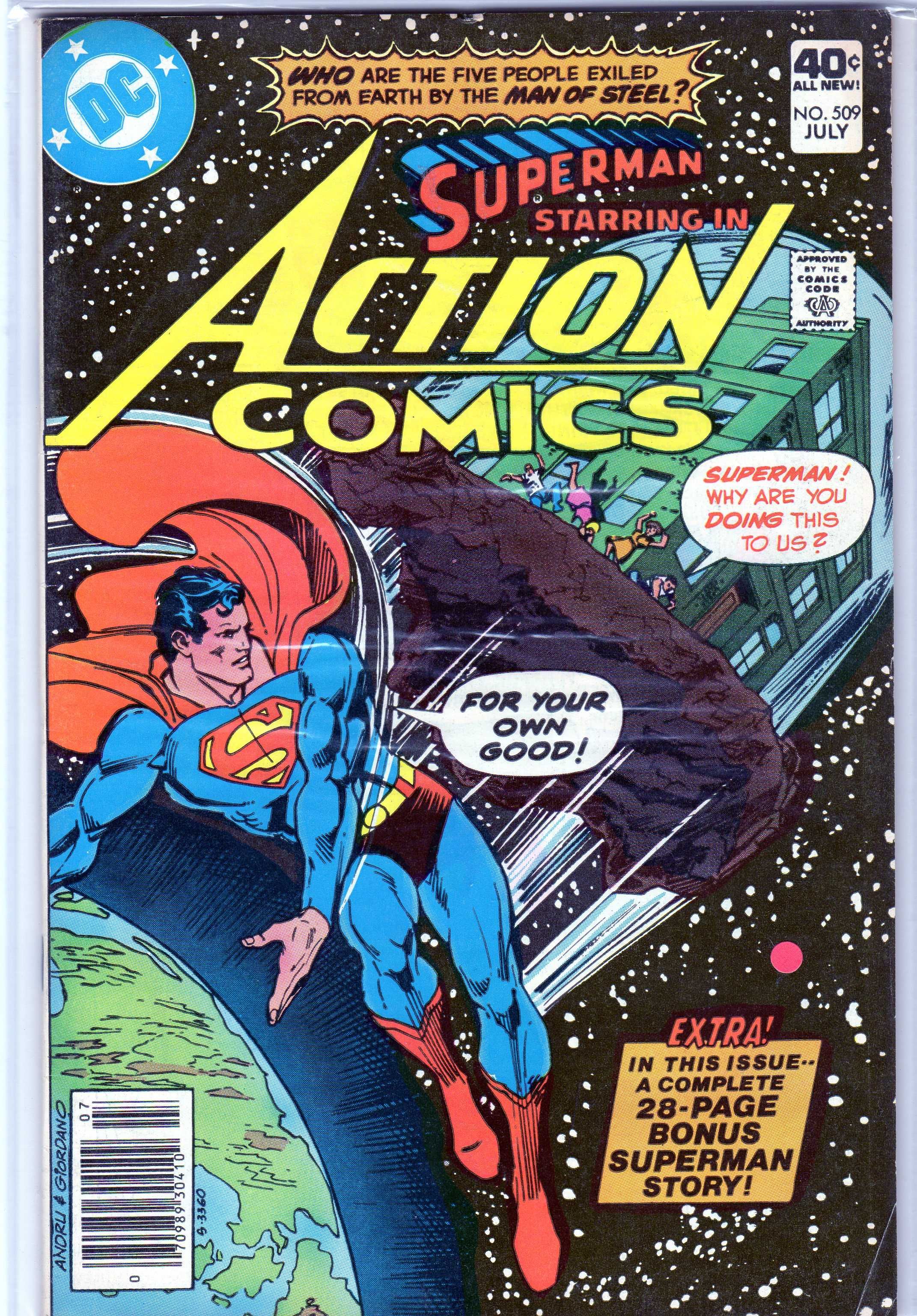 Action Comics #509 DC Comics 1980, Superman Comic book