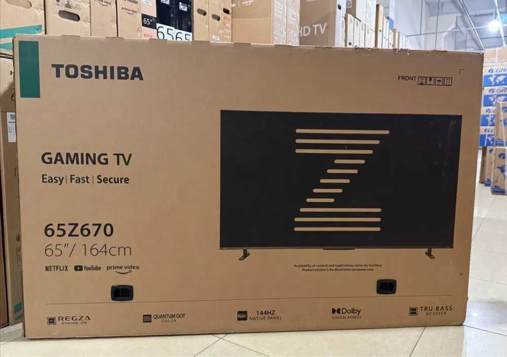 Телевизор TOSHIBA 65/43 4K SMART VIDAA QLED TV доставка установка 24/7