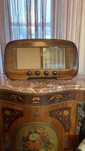 Radio Vintage Minerva pe Lampi din Lemn