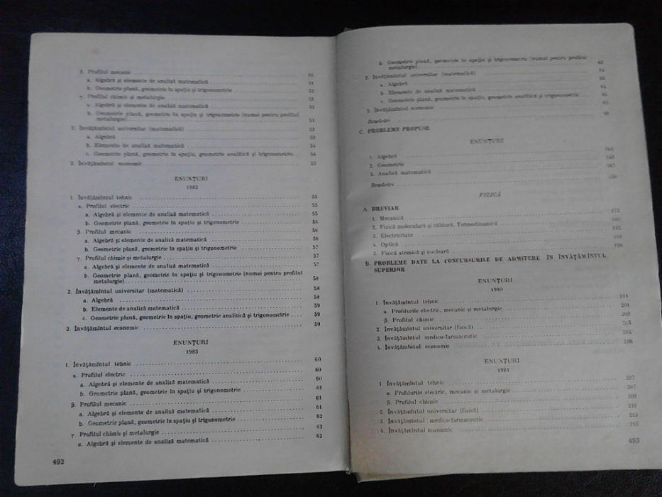 culegere de probleme matematica-fizica-chimie, 1984