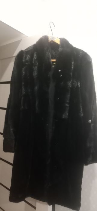 Норковая шуба, черная