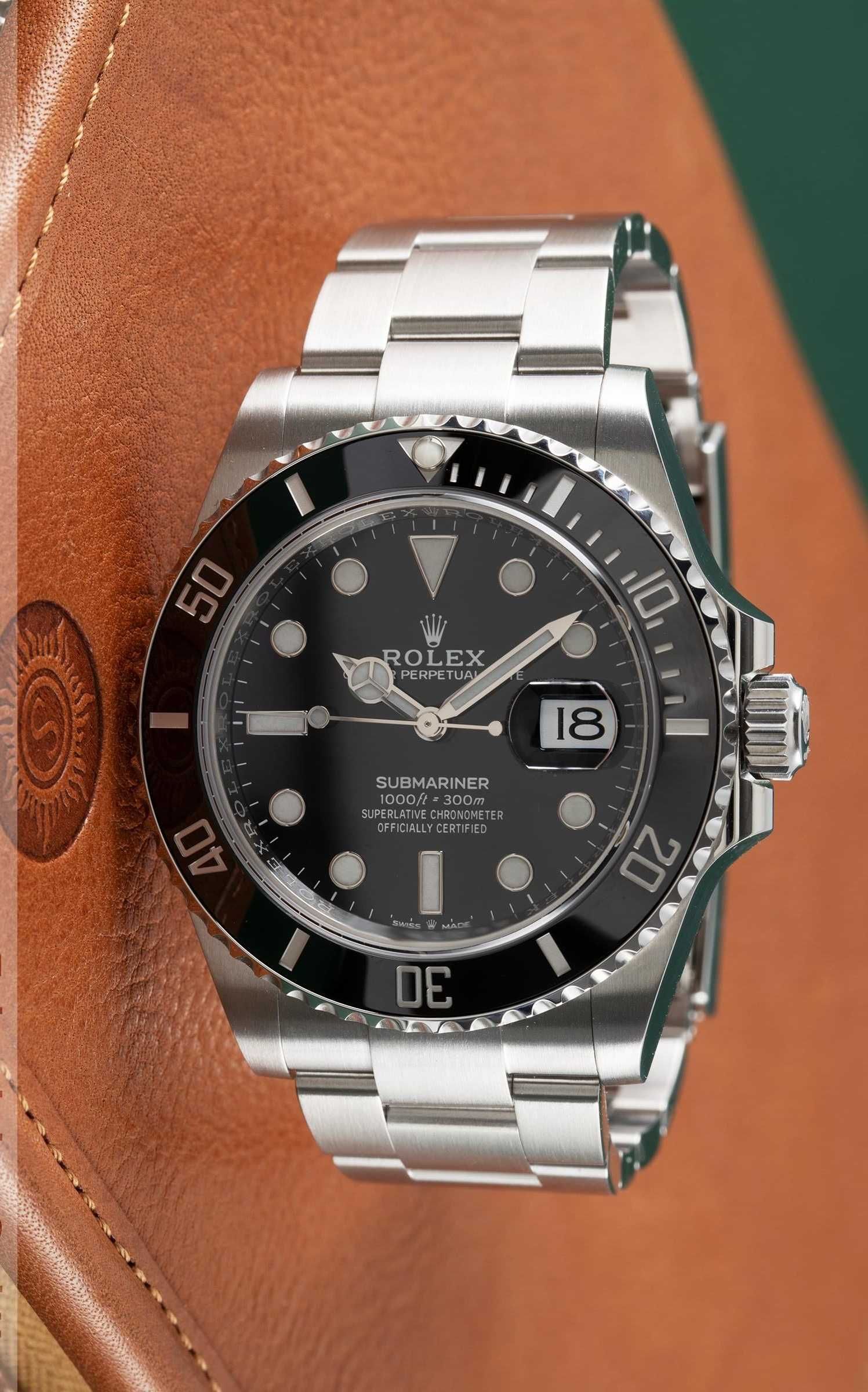 Rolex Submariner Casual Luxury Sport New Automatic Silver/Black 41 mm