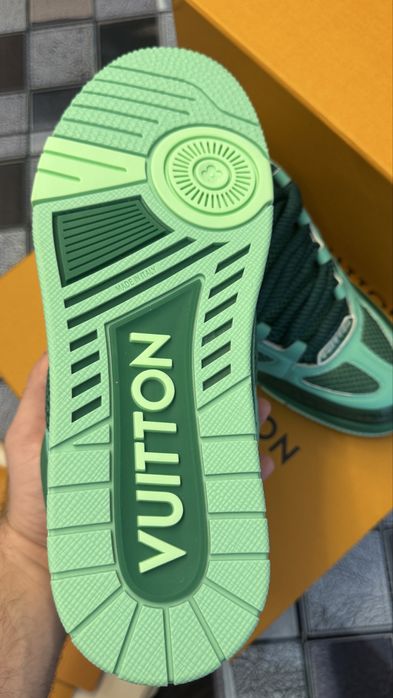 Sneakers LV Louis Vuitton Trainer Green — Mărimea 41 și 42, Noi