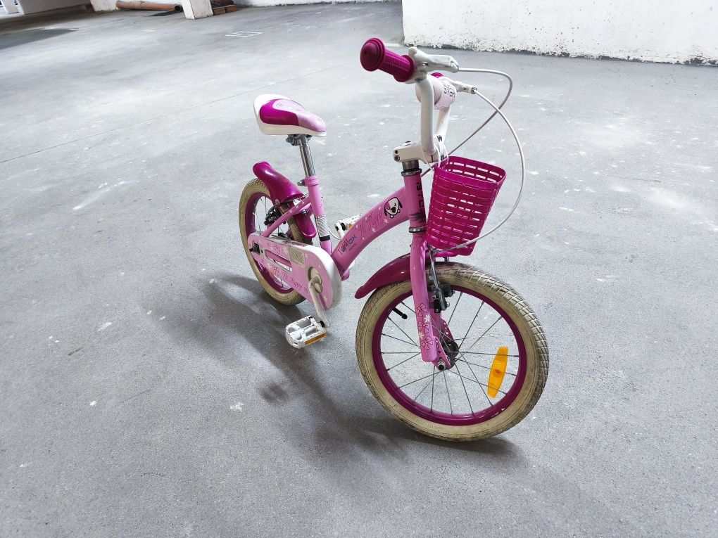 Детско колело BYOX Puppy Pink 16", Розово, велосипед за момиче