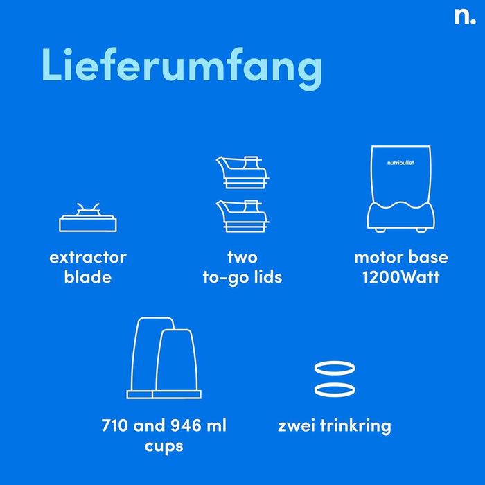 Блендер Nutribullet Pro Pulse NB120MB, 1200W