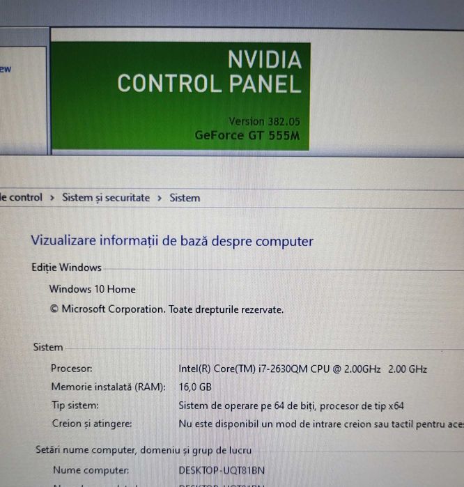 Okazie Laptop XMG (Gaming) cu i7+ 16Gb Ram si SSHD 1TB la 900lei