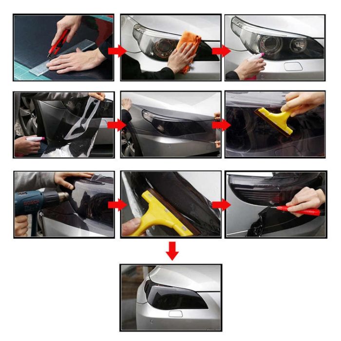 Червено фолио за стопове, 30 см широчина на фолиото