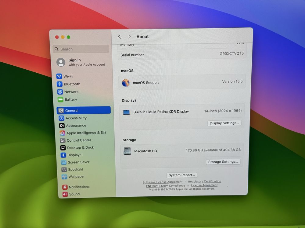 MacBook Pro 14" M3 512GB SSD SpaceGray Гаранция
