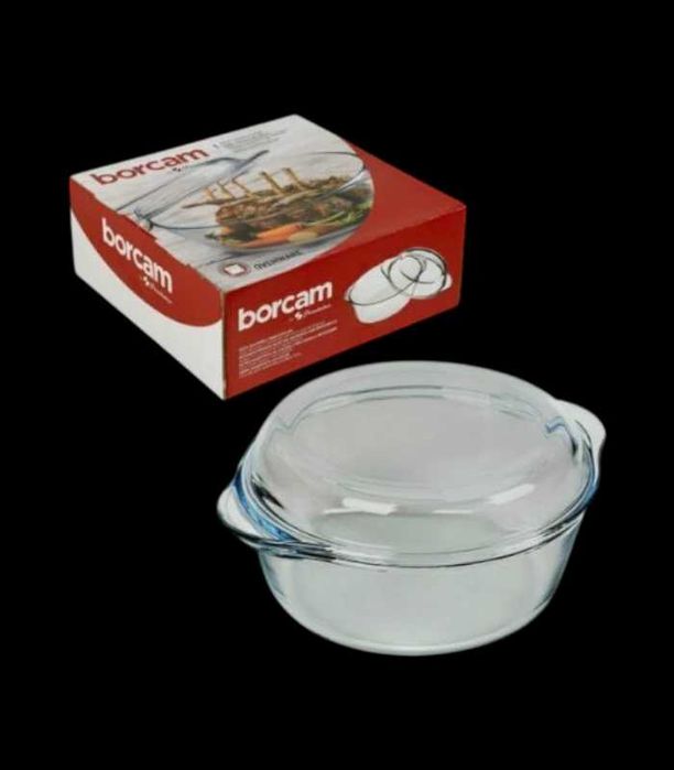 Тава огнеупорна кръгла с капак - размери