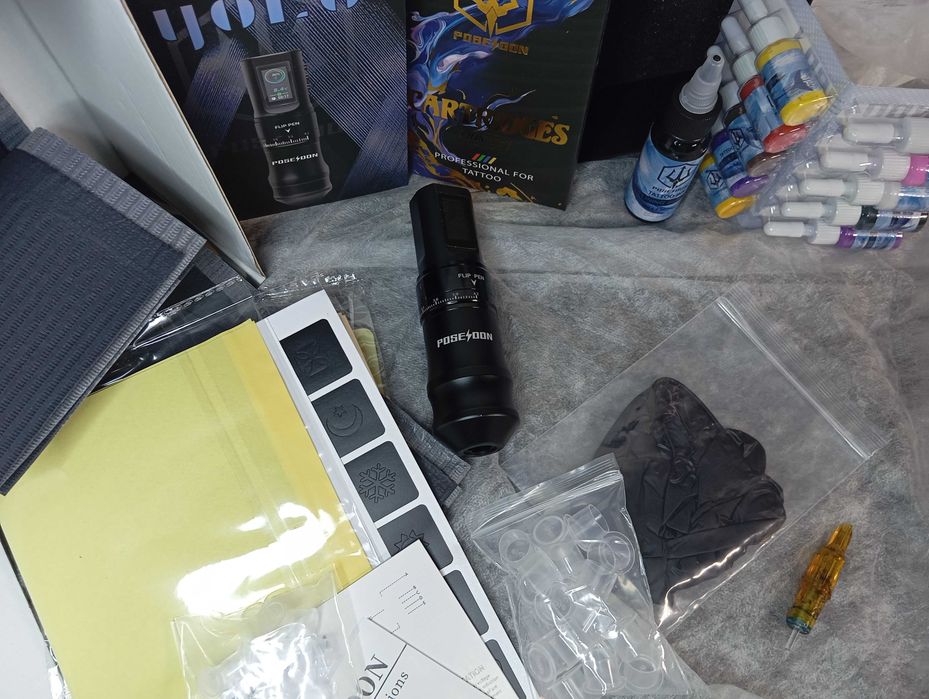 Kit Complet aparat de tatuat Poseidon Yolo, NOU multistroke 2.4-4.2