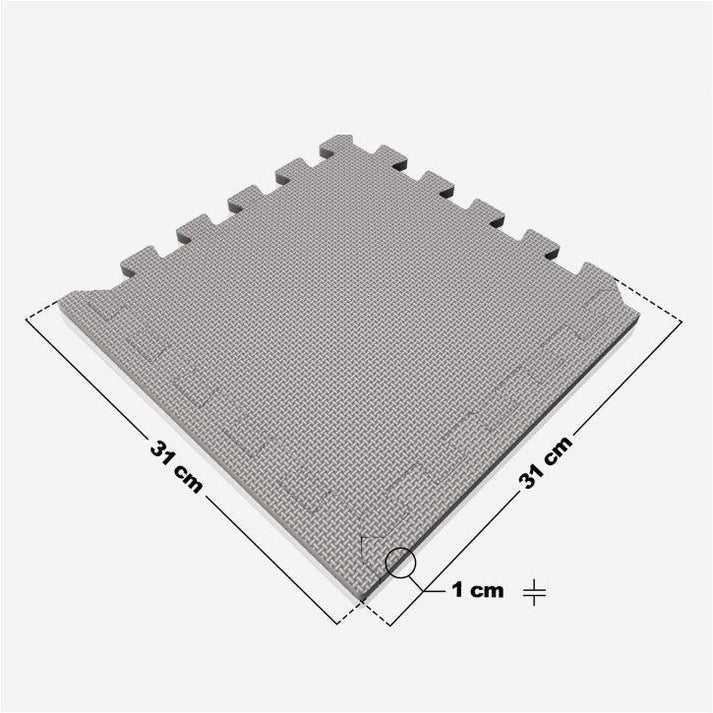 Set de covorașe de protecție pentru podea 30x30 cm, gri