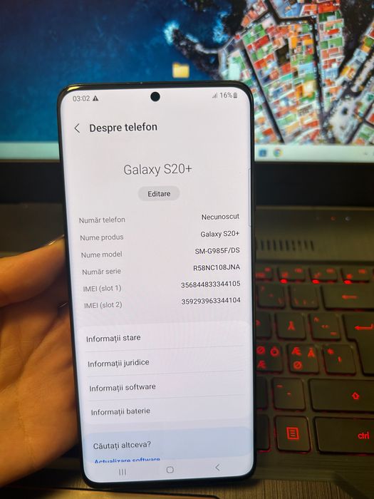 Telefon Samsung Galaxy S20 Plus, 5G – 6.7 inch Amoled,128GB, ca nou