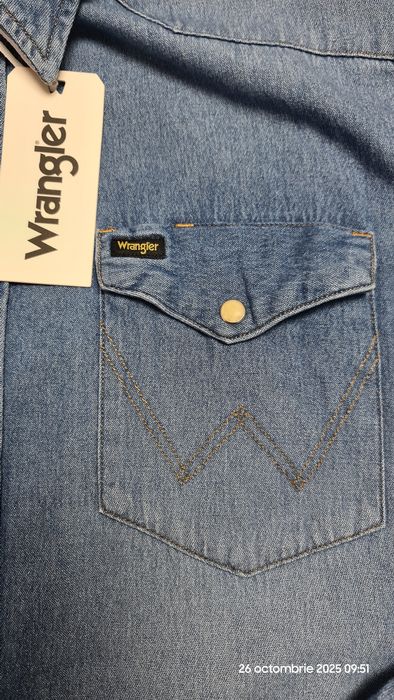 Cămașă bărbați WRANGLER,Originală, mărimea L, Regular Fit, Nouă